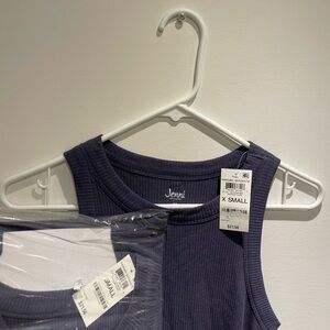 Jenni Purple Ribbed Tank Top